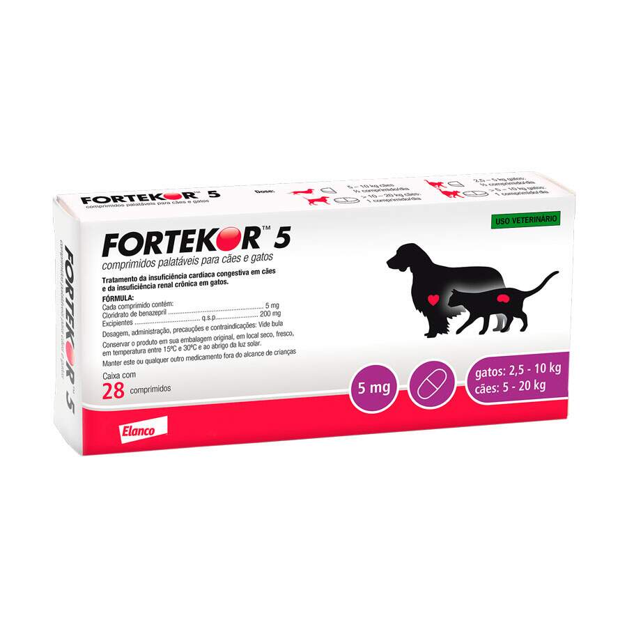 Fortekor Flavour 5mg c 28 Comprimidos - Elanco