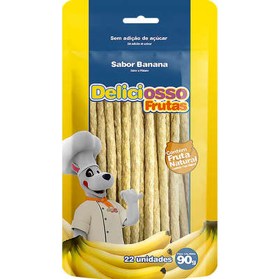 Osso Deliciosso Palito Médio Sabor Banana para Cães