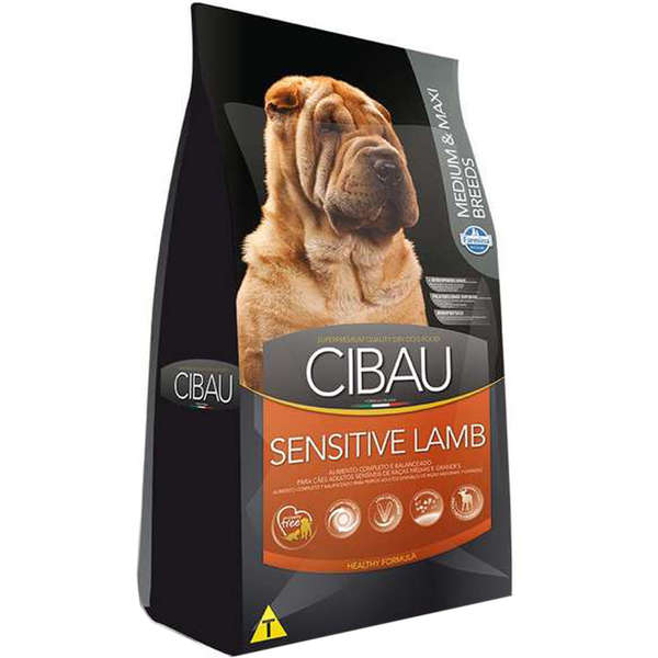 Ração Farmina Cibau Sensitive Lamb para Cães Adultos Sensíveis de Raças Médias e Grandes 12kg
