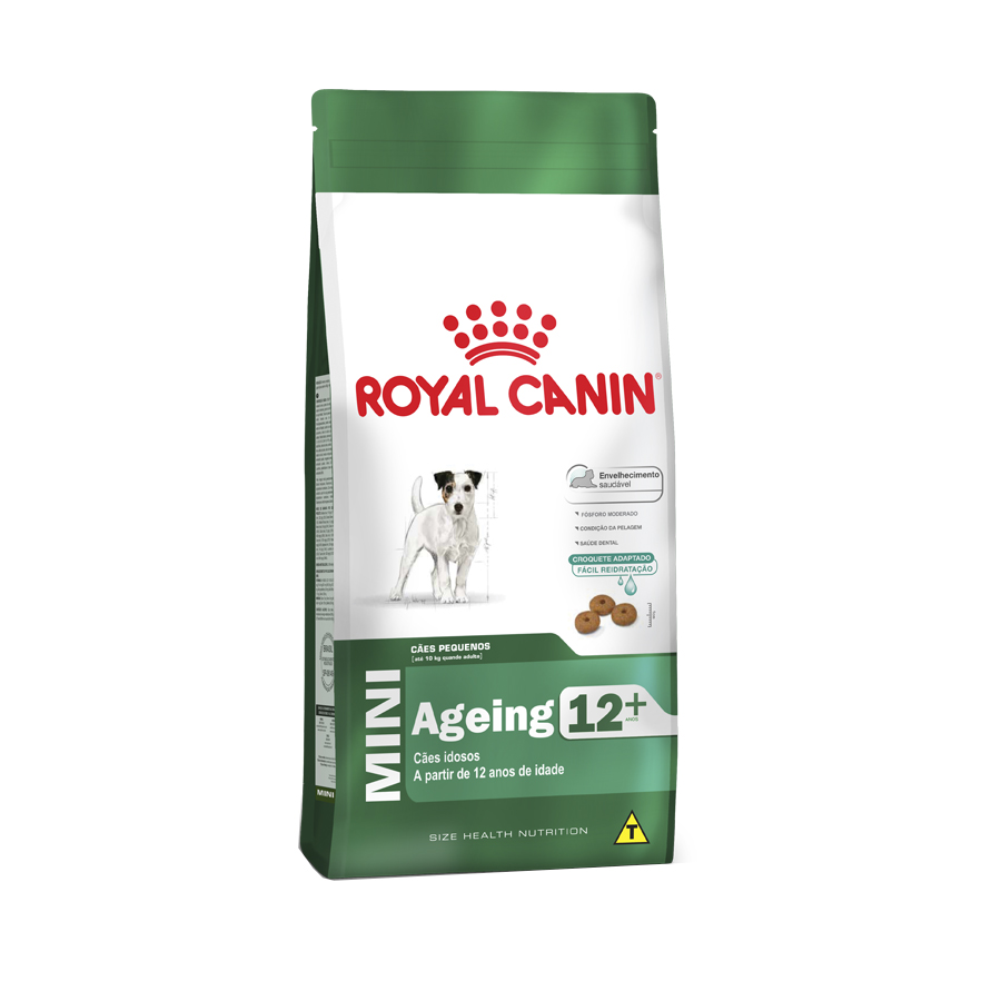 Ração Royal Canin Mini Ageing 12+ para Cães Idosos de Raças Pequenas com 12 Anos ou mais 2,5 KG