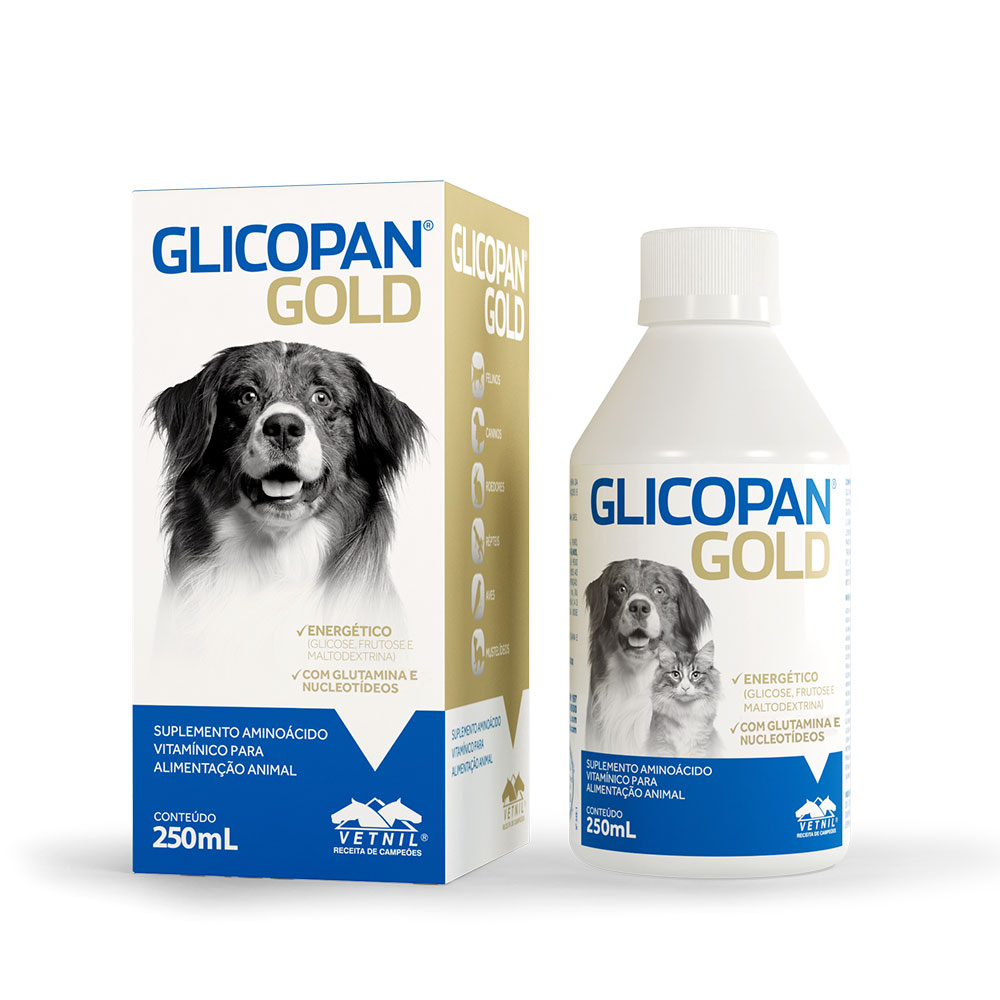 Suplemento Aminoácido Vitamínico Glicopan Gold 250 ml Vetnil