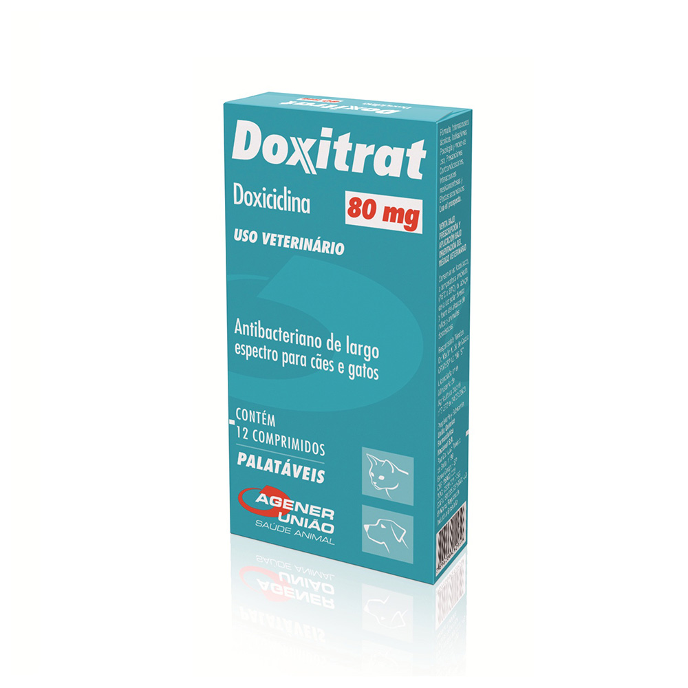Antibacteriano Doxitrat 80mg com 12 comprimidos - Agener União
