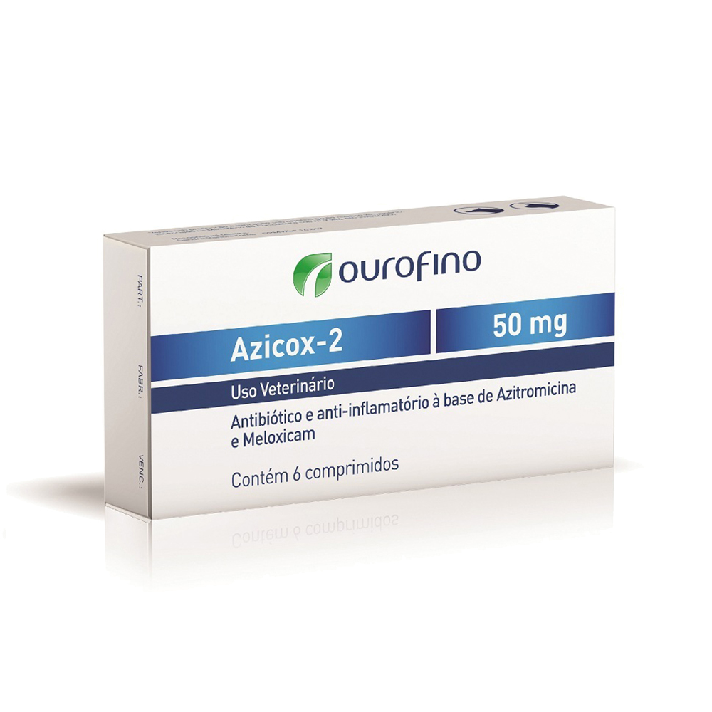 Antibiótico e Anti-inflamatório Azicox-2 50 mg - Ourofino