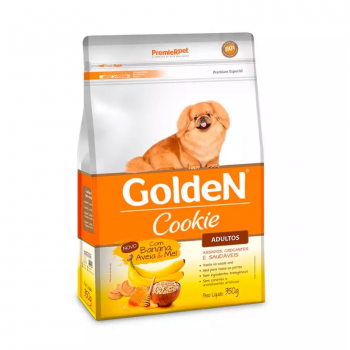 Biscoito Golden Cookie para Cães Adultos Sabor Banana Aveia e Mel 350g